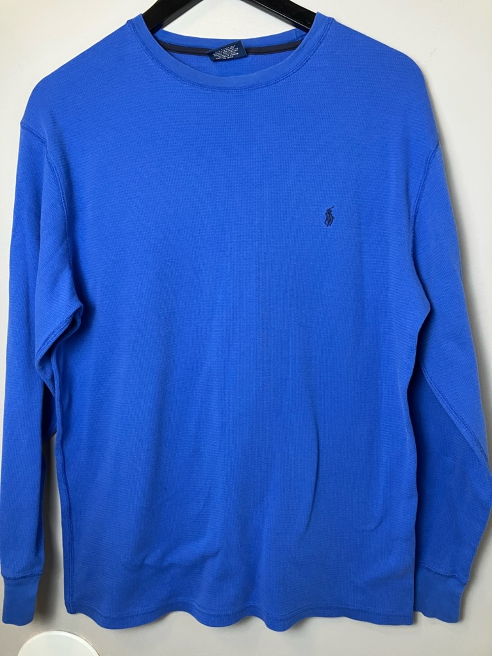 Polo‎ Ralph Lauren Royal Blue Thermal Sleep Shirt Men's Large 100% Cotton Pajama